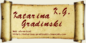Katarina Gradinski vizit kartica